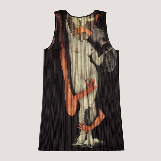 Rare 1997 Issey Miyake Guest Artist Series No.1 Yasumasa Morimura Pleated Sleeveless Top