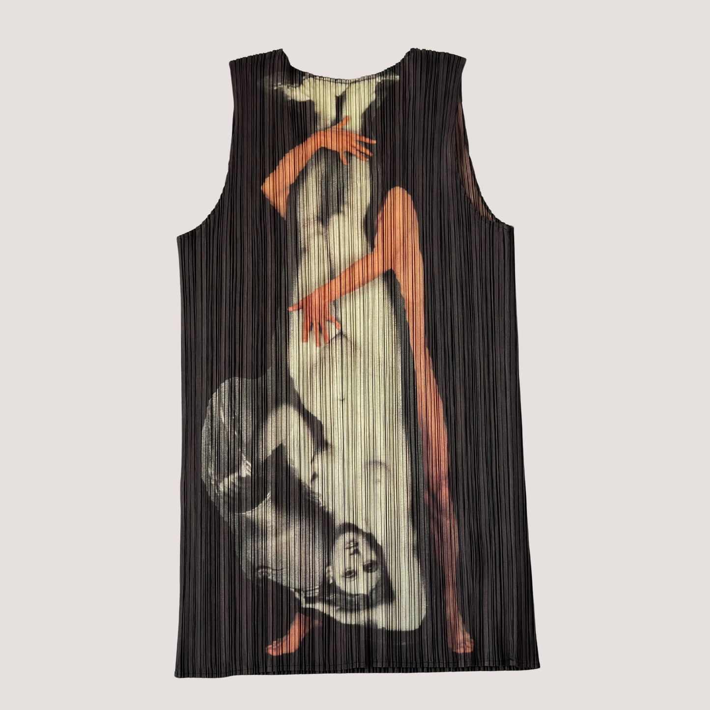 Rare 1997 Issey Miyake Guest Artist Series No.1 Yasumasa Morimura Pleated Sleeveless Top