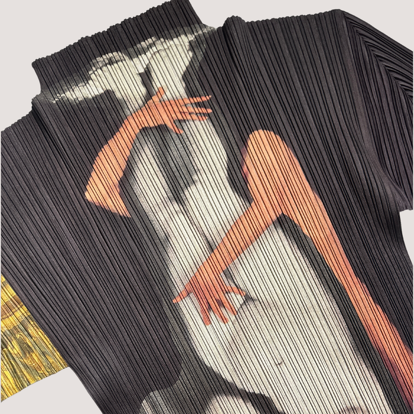 Rare 1997 Issey Miyake Guest Artist Series No.1 Yasumasa Morimura Pleated Longsleeves Top