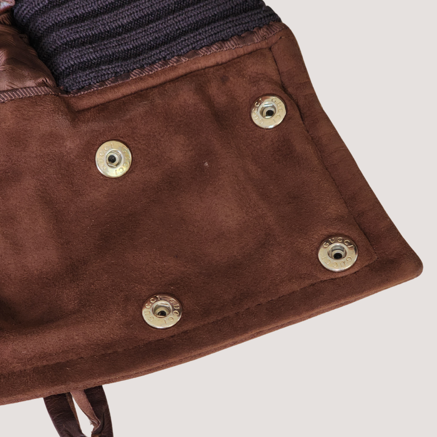 Gucci by Tom Ford Suede Bamboo Closure Jacket