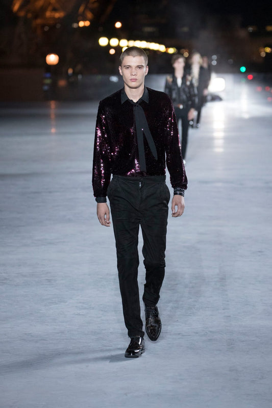 Saint Laurent Spring Summer 2018 Sequined Shirt