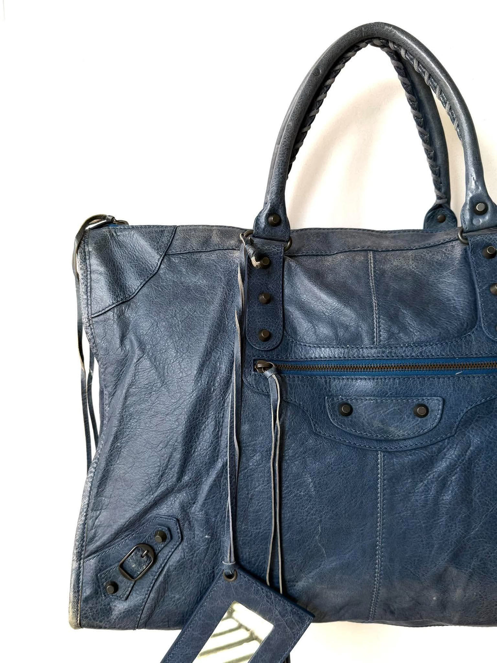 2000’s Balenciaga Navy Blue XL Weekender Bag