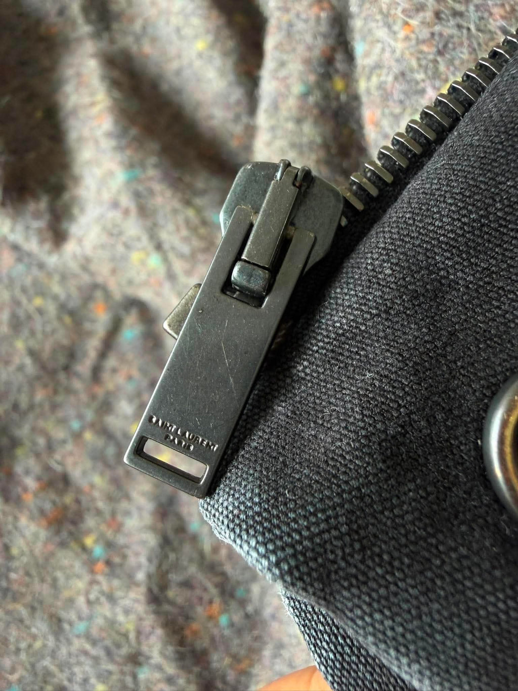 Saint Laurent Dull Black Corduroy Work Jacket