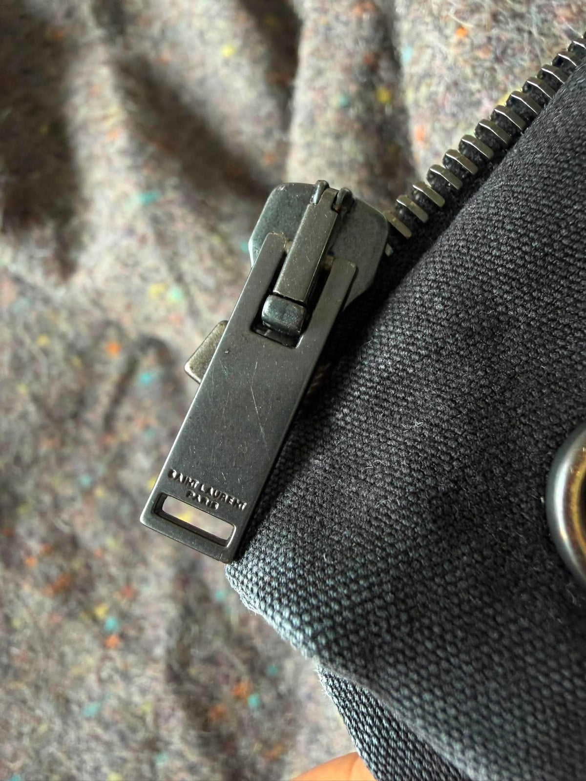 Saint Laurent Dull Black Corduroy Work Jacket