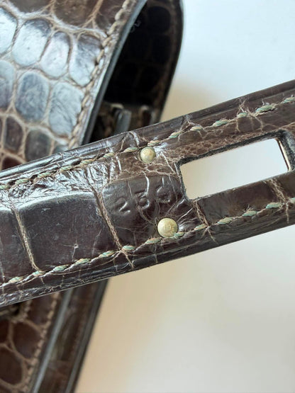 Hermes Kelly 2013 Depeches Exotic Crocodile Briefcase Bag