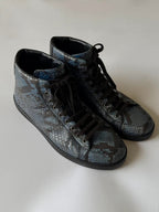 Gucci by Frida Giannini Blue Python High Top Sneakers