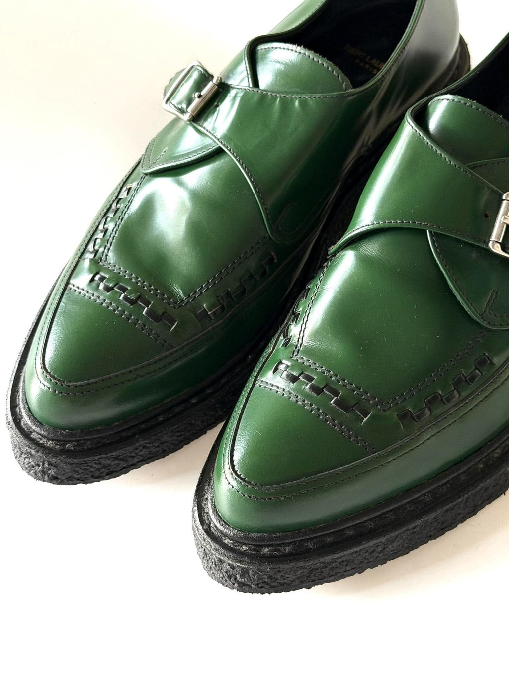 Saint Laurent by Hedi Slimane F/W2014 Green Monk Creeper