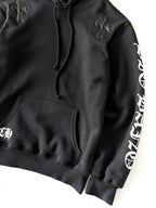 Vintage Chrome Hearts x Big Bang Leather Cross Patch Hoodie