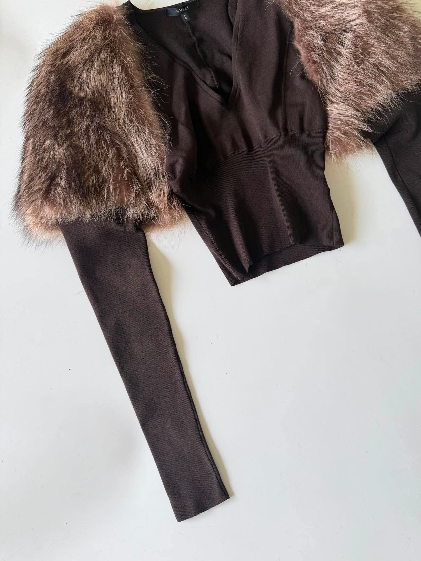 Gucci by Tom Ford F/W 2003 Brown Fur Shrug