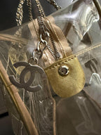 Chanel 1991 VIntage Timeless Naked Clear Transparent Tote