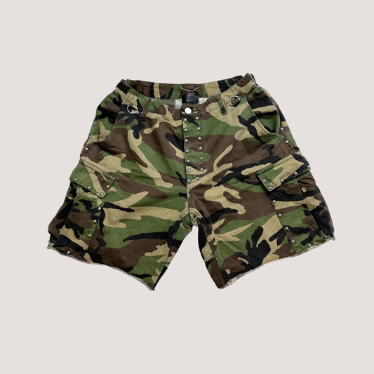 Saint Laurent Camou Studded Short
