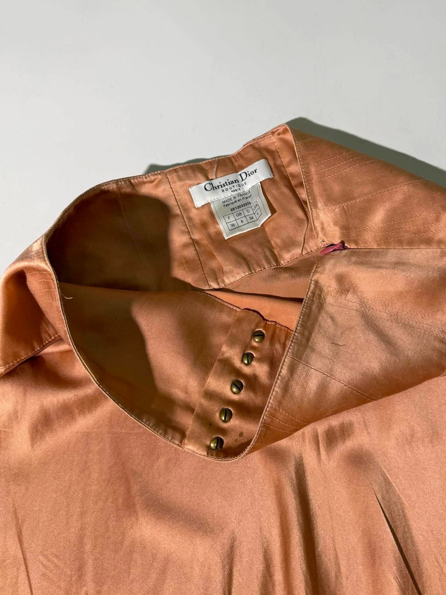 Vintage Christian Dior Boutique Dusty Pink Slip Skirt