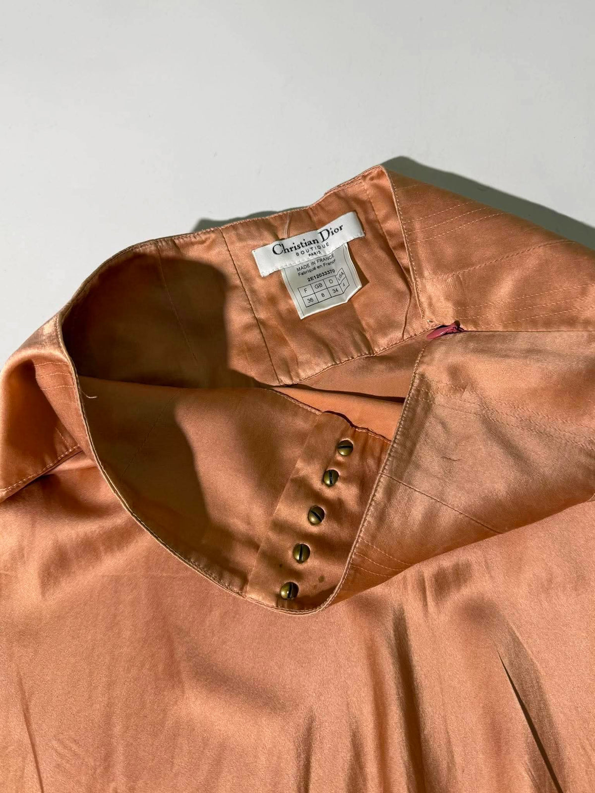 Vintage Christian Dior Boutique Dusty Pink Slip Skirt