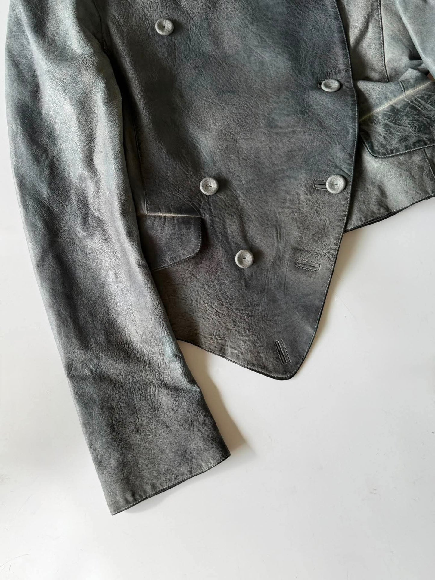 Vintage Alexander McQueen JOYCE Asymmetric Leather Jacket
