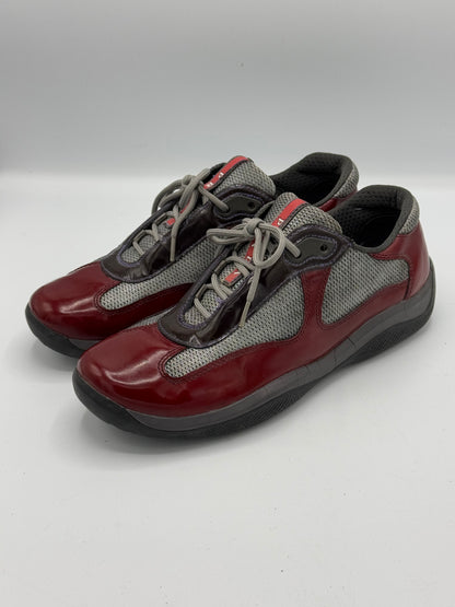 Prada Men’s Burgundy and Red Trainers