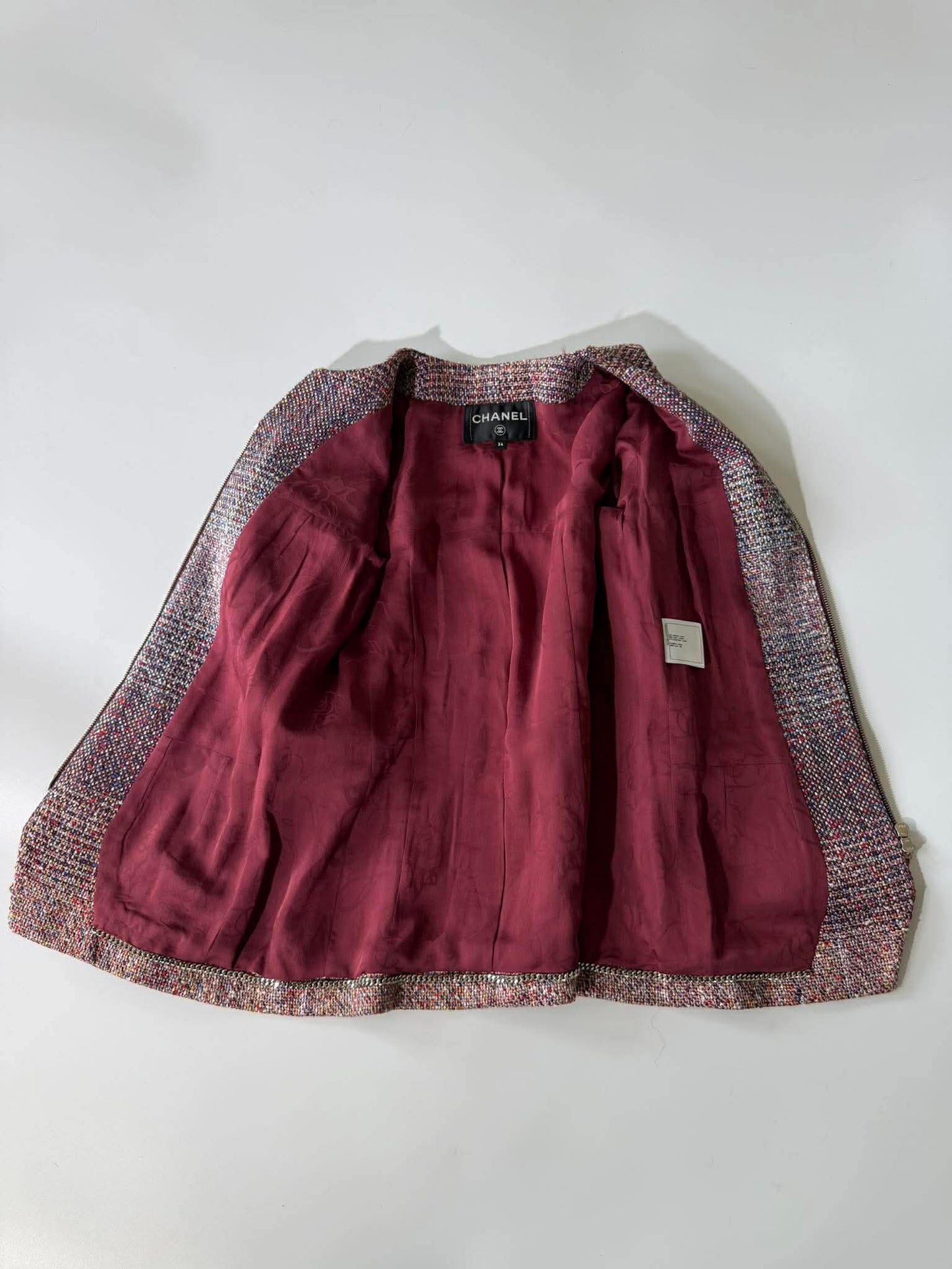 Chanel Multi Color Tweed Jacket