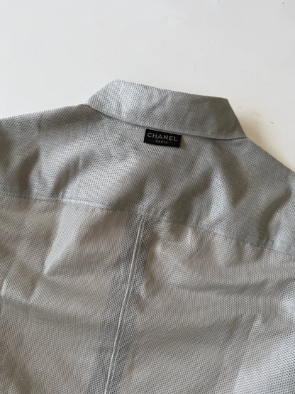 1990’s Chanel Gray Mesh Long-Sleeve Shirt