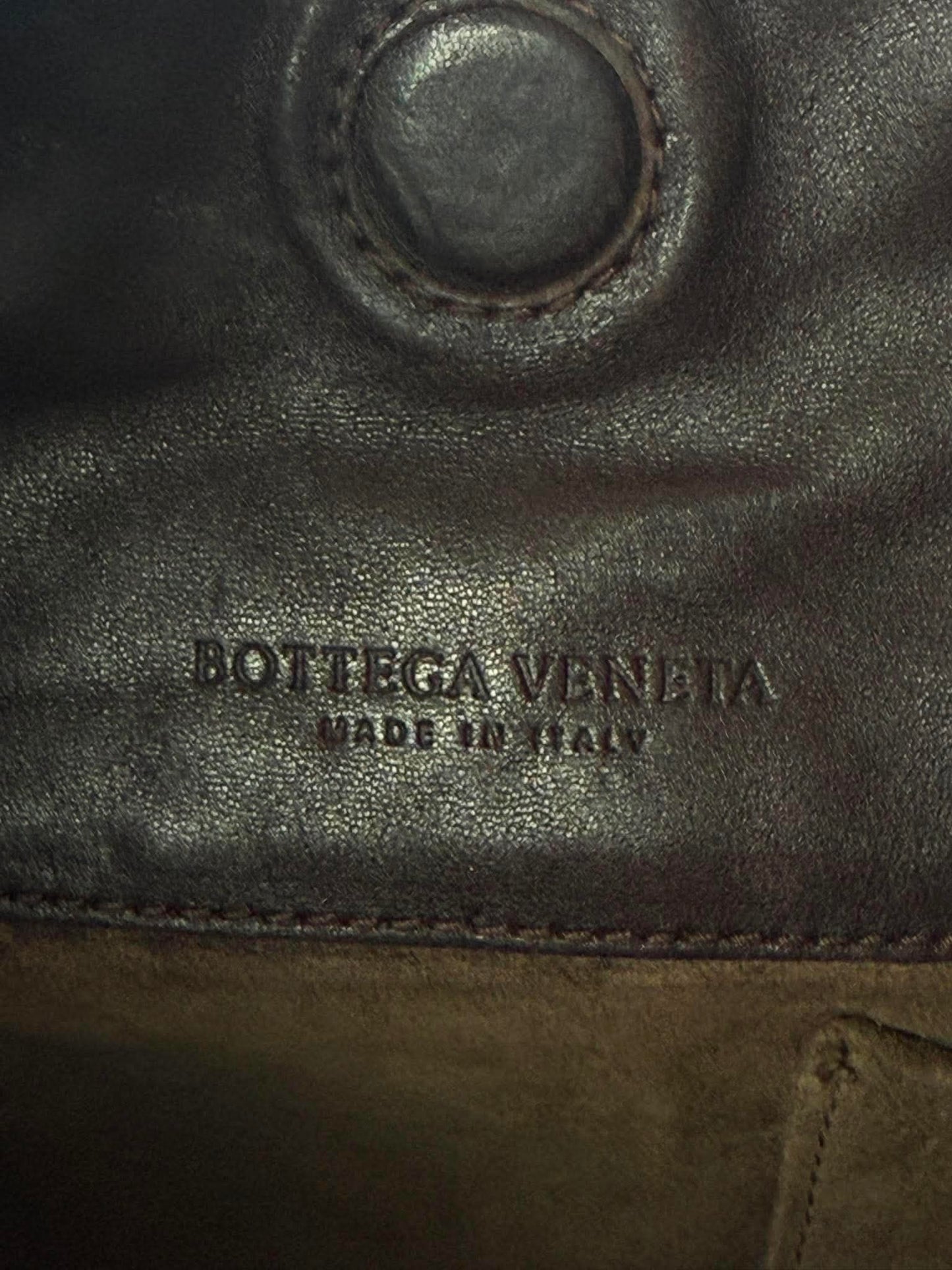 Bottega Veneta Ebano Woven Leather Campana Bag