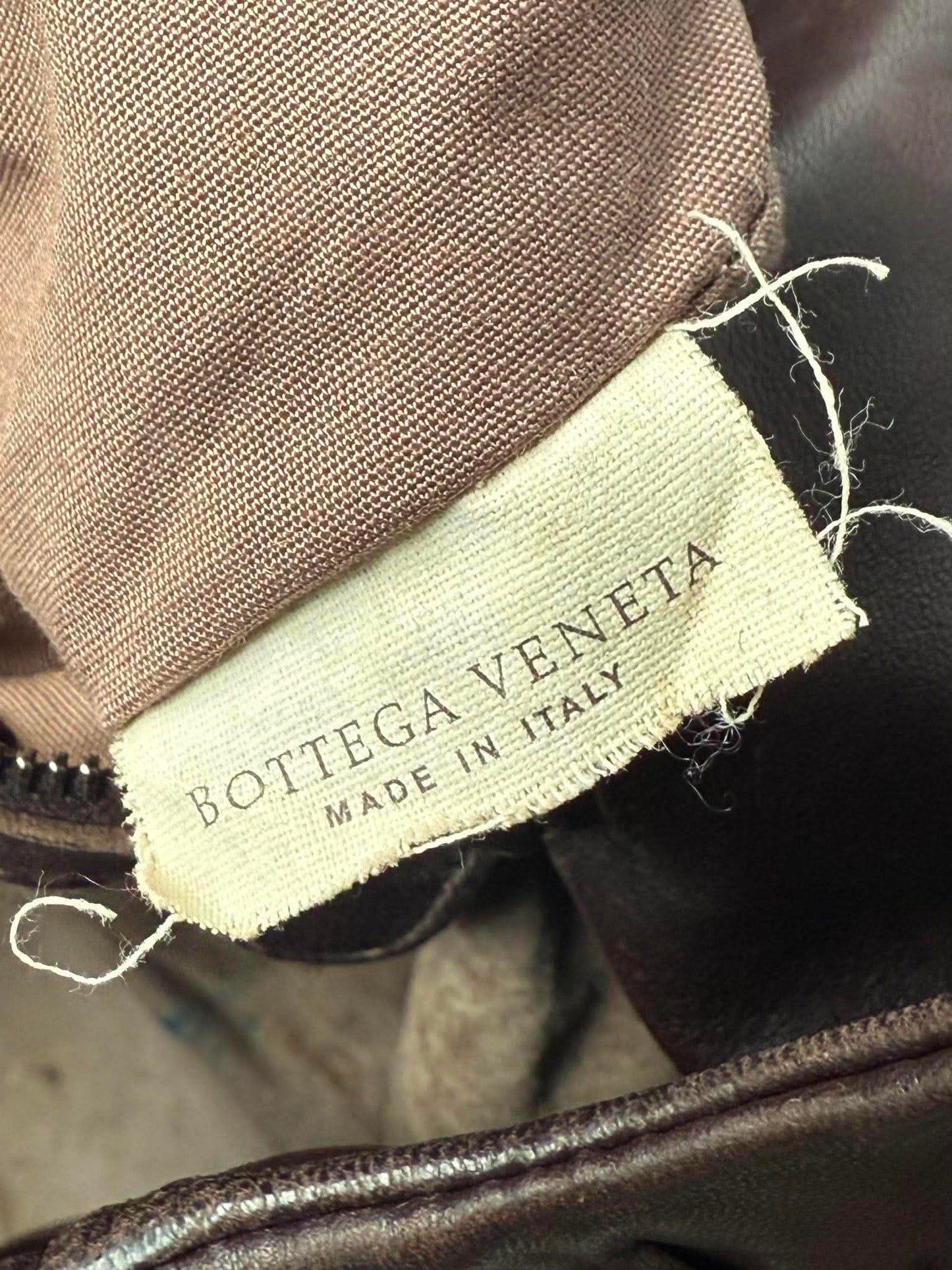 Bottega Veneta Ebano Woven Leather Campana Bag