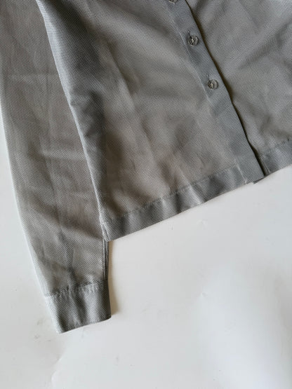 1990’s Chanel Gray Mesh Long-Sleeve Shirt