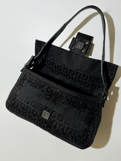 F/W1999 Fendi Zucca & Lizard Embossed Baguette Bag
