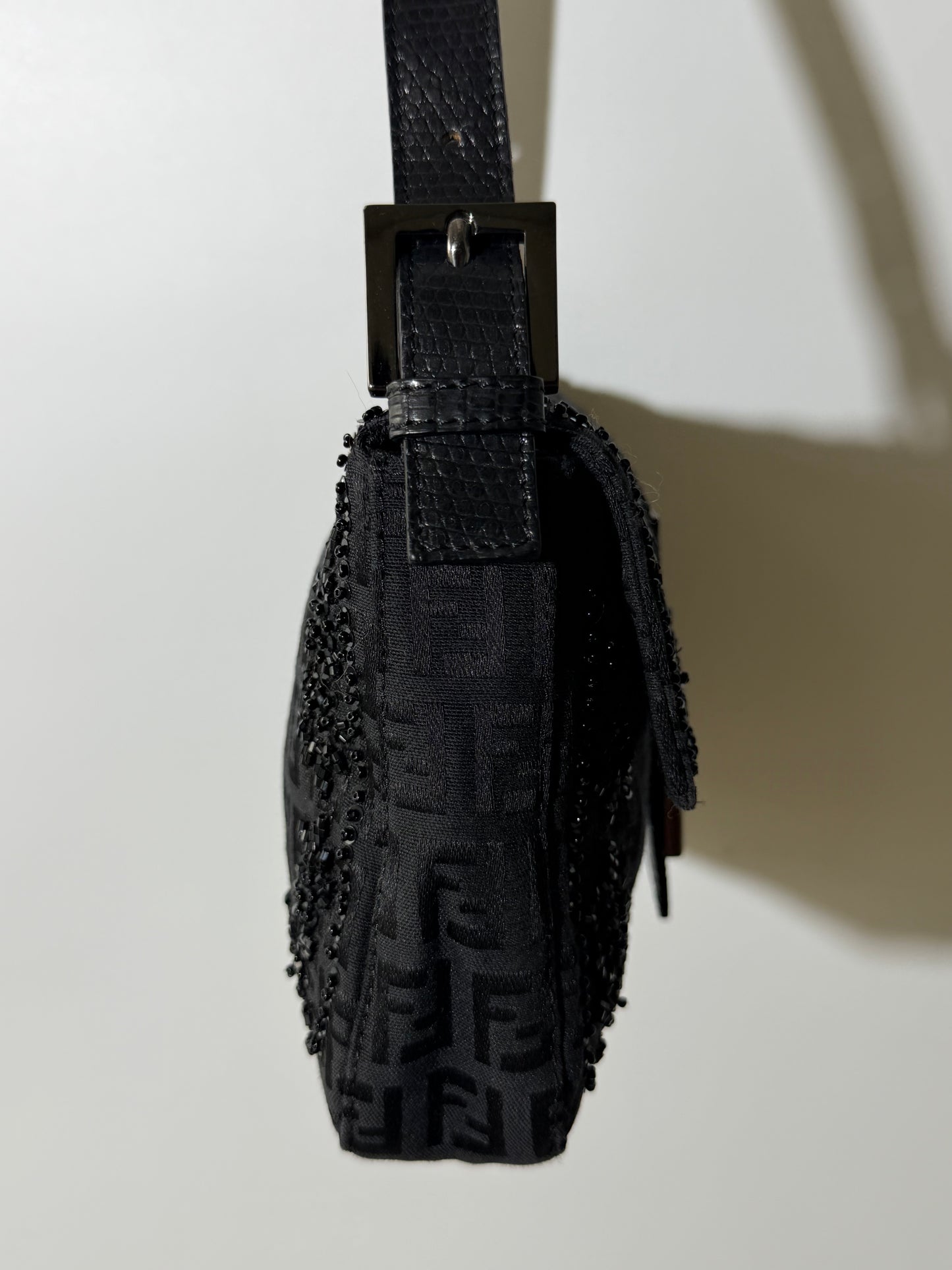 F/W1999 Fendi Zucca & Lizard Embossed Baguette Bag