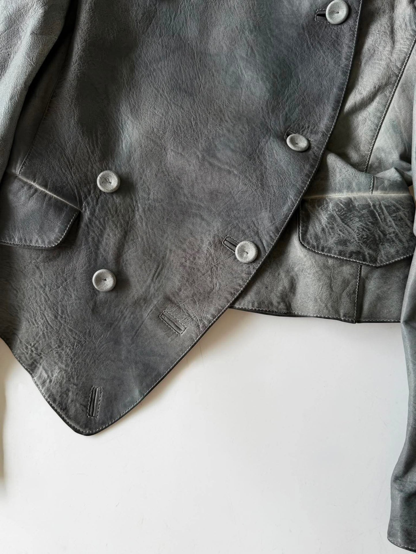 Vintage Alexander McQueen JOYCE Asymmetric Leather Jacket