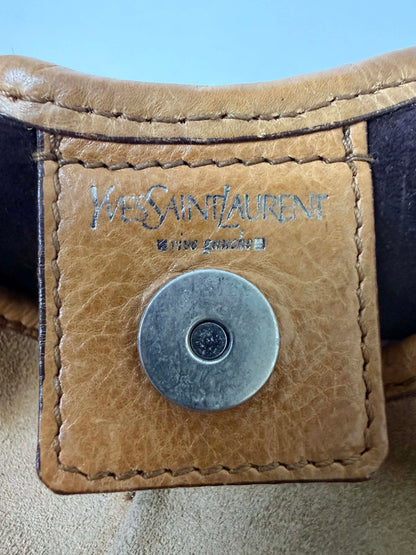 Yves Saint Laurent Taupe Suede Mombasa Hobo Bag