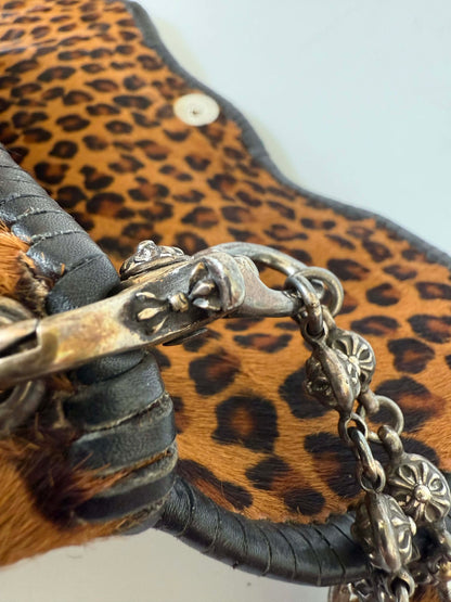 RARE Chrome Hearts Leopard Pony Hair “Fuck you” Clutch Bag