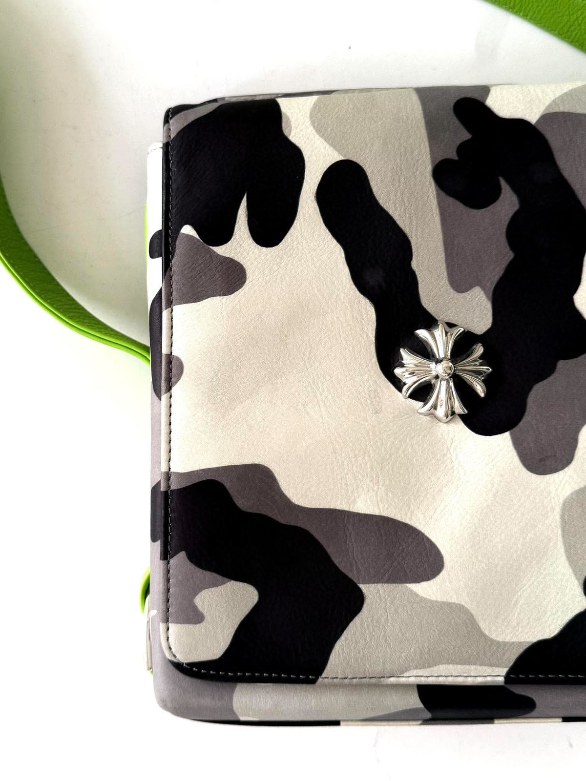 Chrome Hearts Plug CH Plus Camouflage Leather Shoulder Bag
