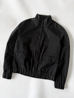 Vintage Hermes Black Zip Bomber Jacket