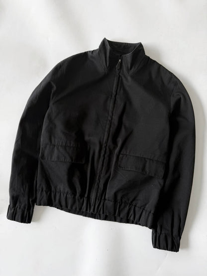 Vintage Hermes Black Zip Bomber Jacket