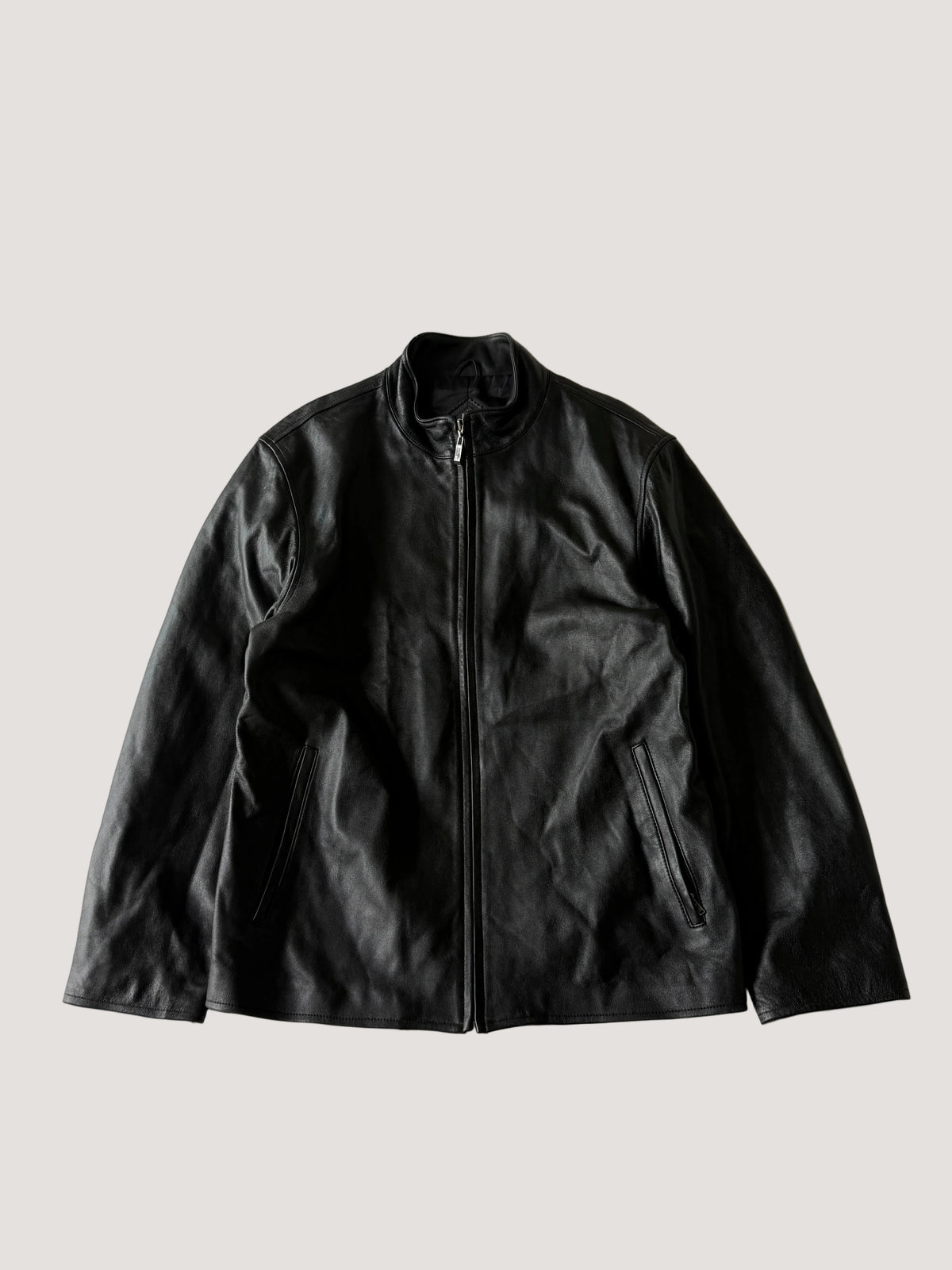 Balenciaga Nicolas Ghesquière BB Back Logo Leather Jacket