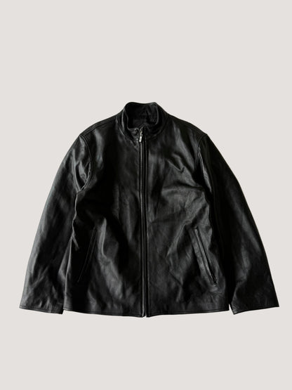 Balenciaga Nicolas Ghesquière BB Back Logo Leather Jacket