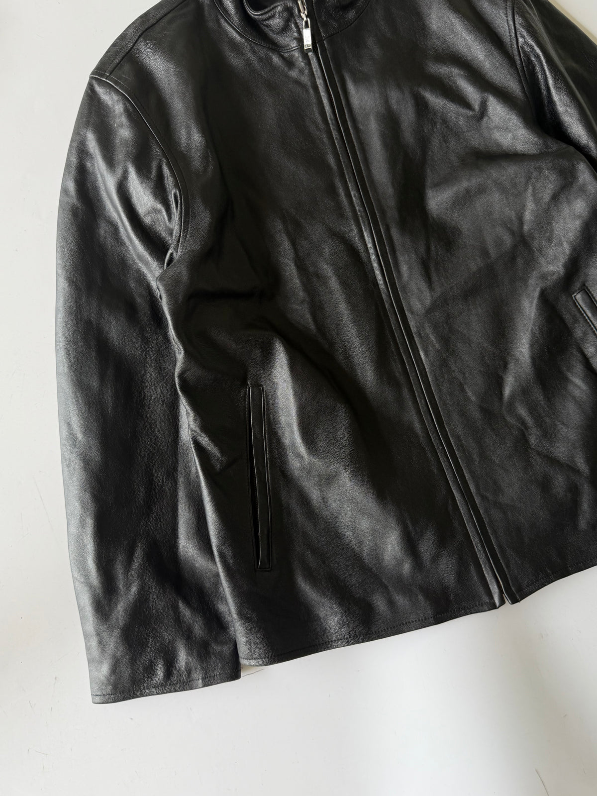 Balenciaga Nicolas Ghesquière BB Back Logo Leather Jacket