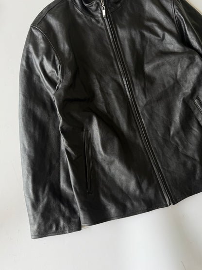 Balenciaga Nicolas Ghesquière BB Back Logo Leather Jacket