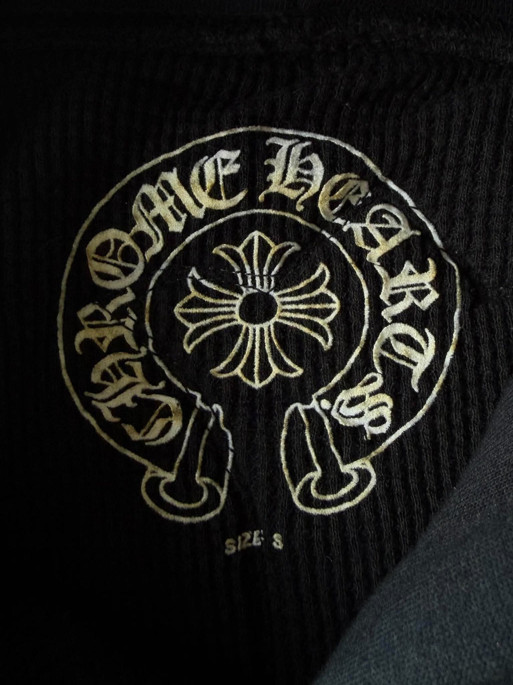 Vintage Chrome Hearts x Big Bang Leather Cross Patch Hoodie