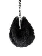 Chanel by Karl Lagerfeld Black Fur Frame Chain Bag
