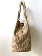 Vintage Christian Dior Trotter Canvas Romantique Chain Tote Bag