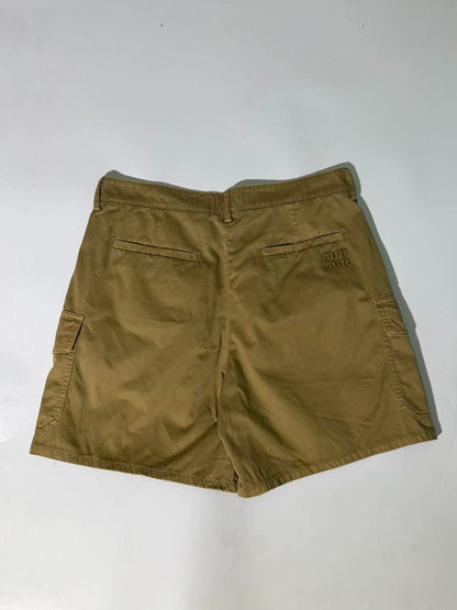 Miu Miu Olive Green Cargo Shorts