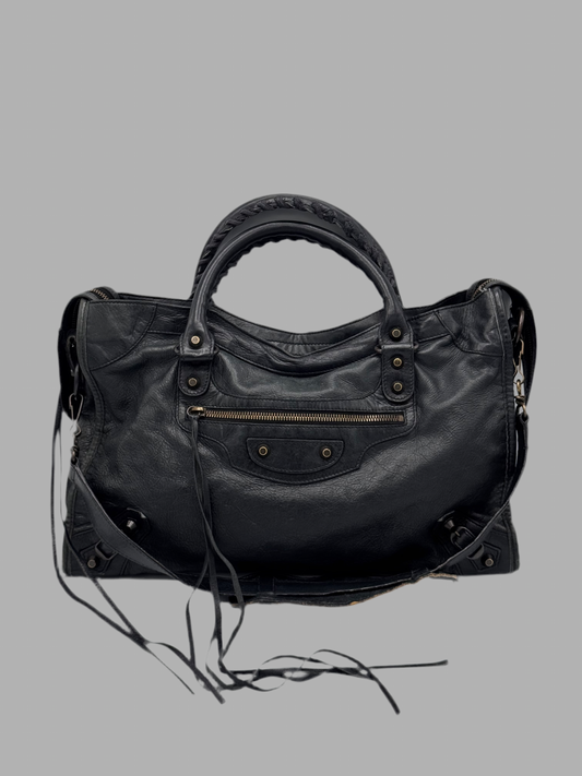 Balenciaga Lambskin Motorcycle City Bag