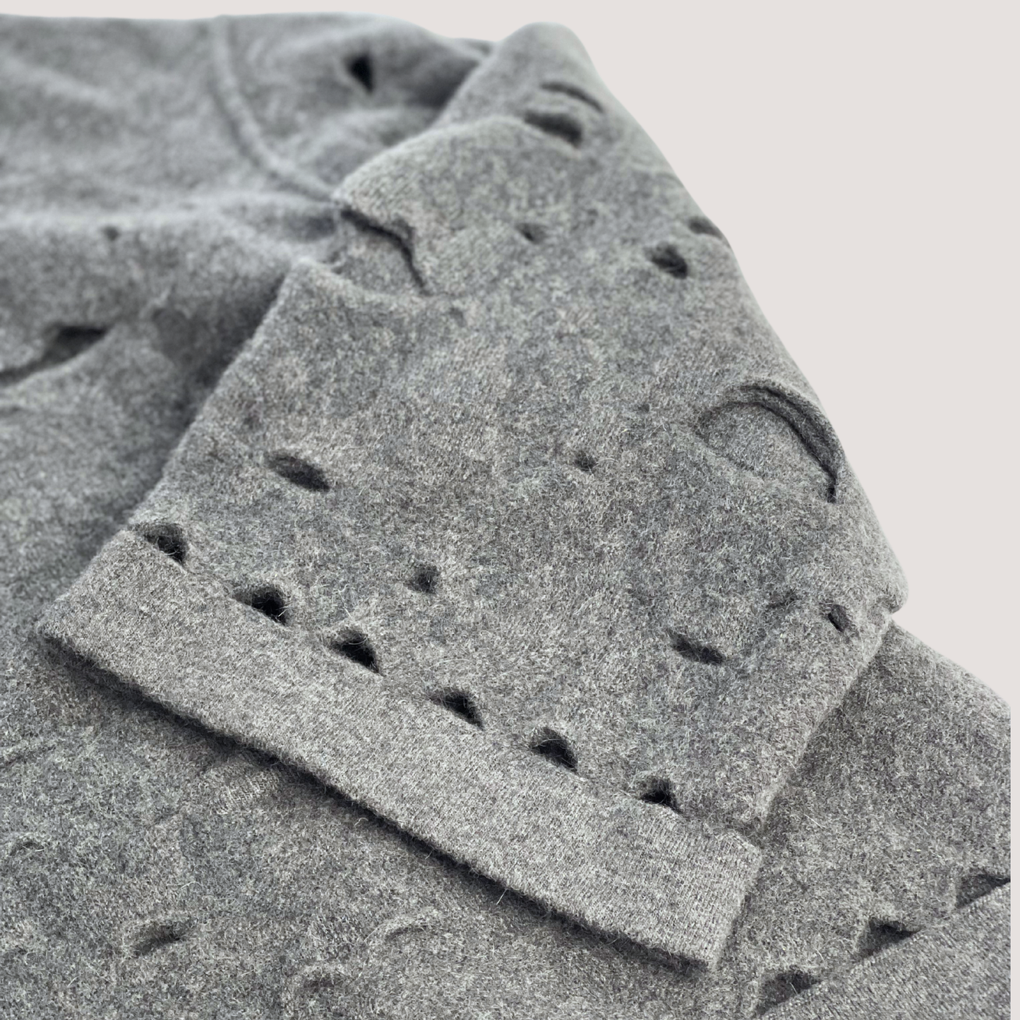 Chanel Distressed Cut-out Tweed pattern Jacket FW14-15