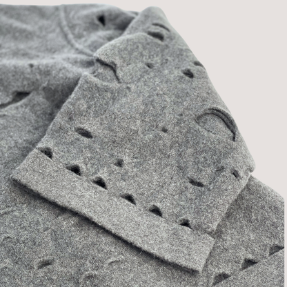 Chanel Distressed Cut-out Tweed pattern Jacket FW14-15