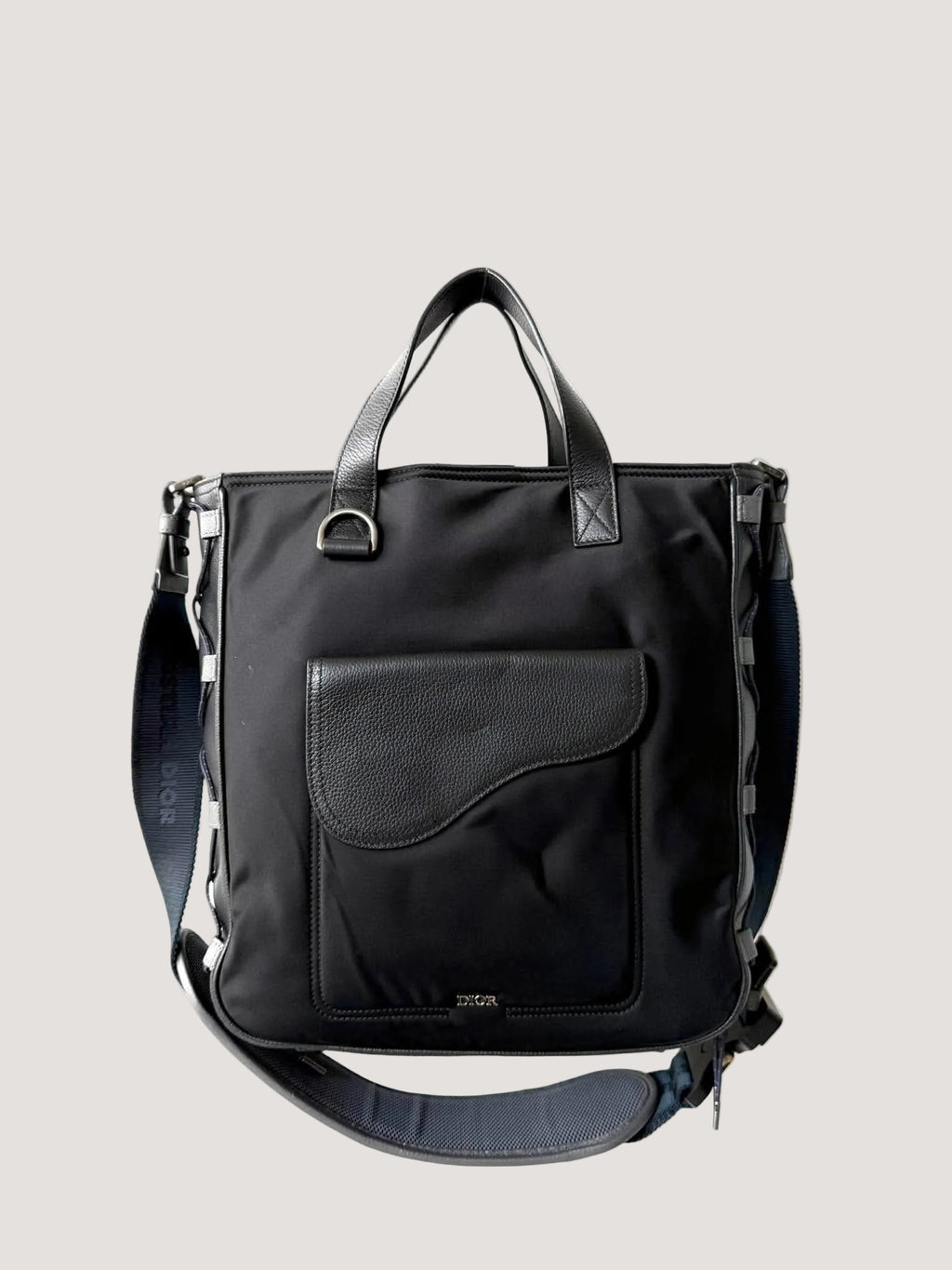 Dior x Sacai by Kim Jones Nylon Saddle Tote Bag