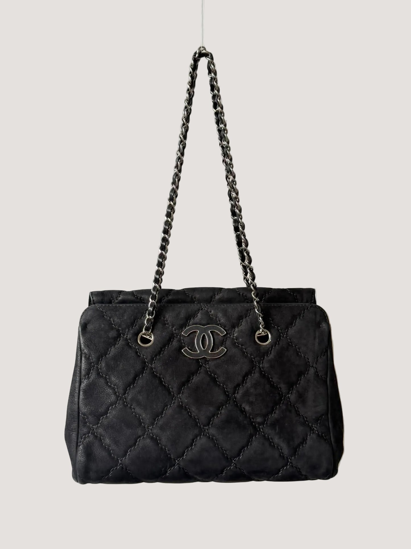 Chanel Black Diamond Stitch Shoulder Bag