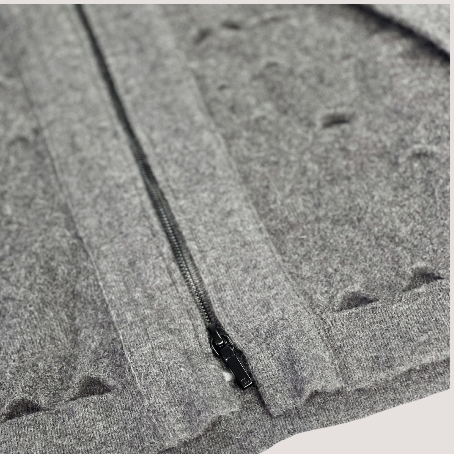 Chanel Distressed Cut-out Tweed pattern Jacket FW14-15