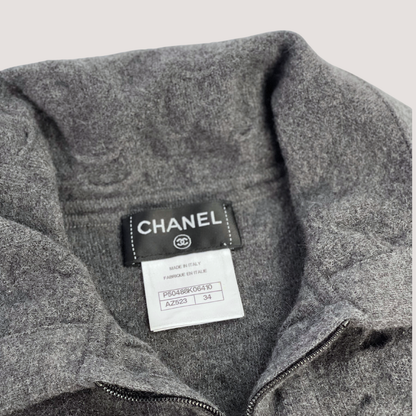Chanel Distressed Cut-out Tweed pattern Jacket FW14-15