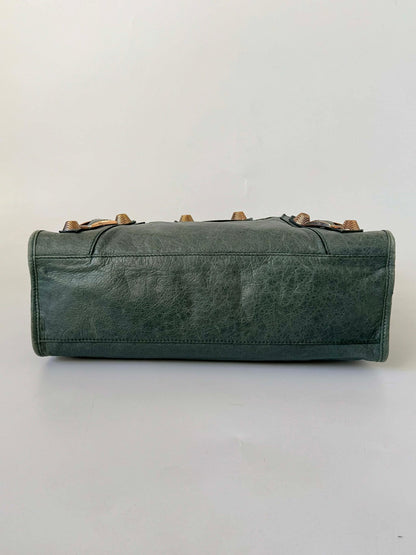 2000's Balenciaga Dark Green Giant 21 City Bag
