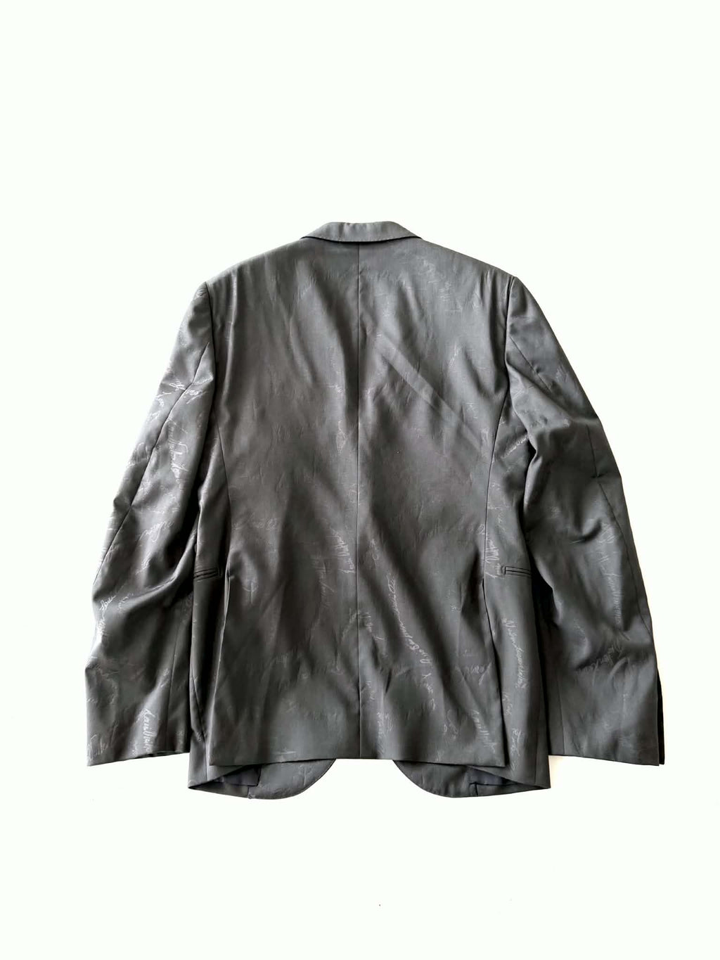 Louis Vuitton Pont Neuf Jacquard Script Gray Suit