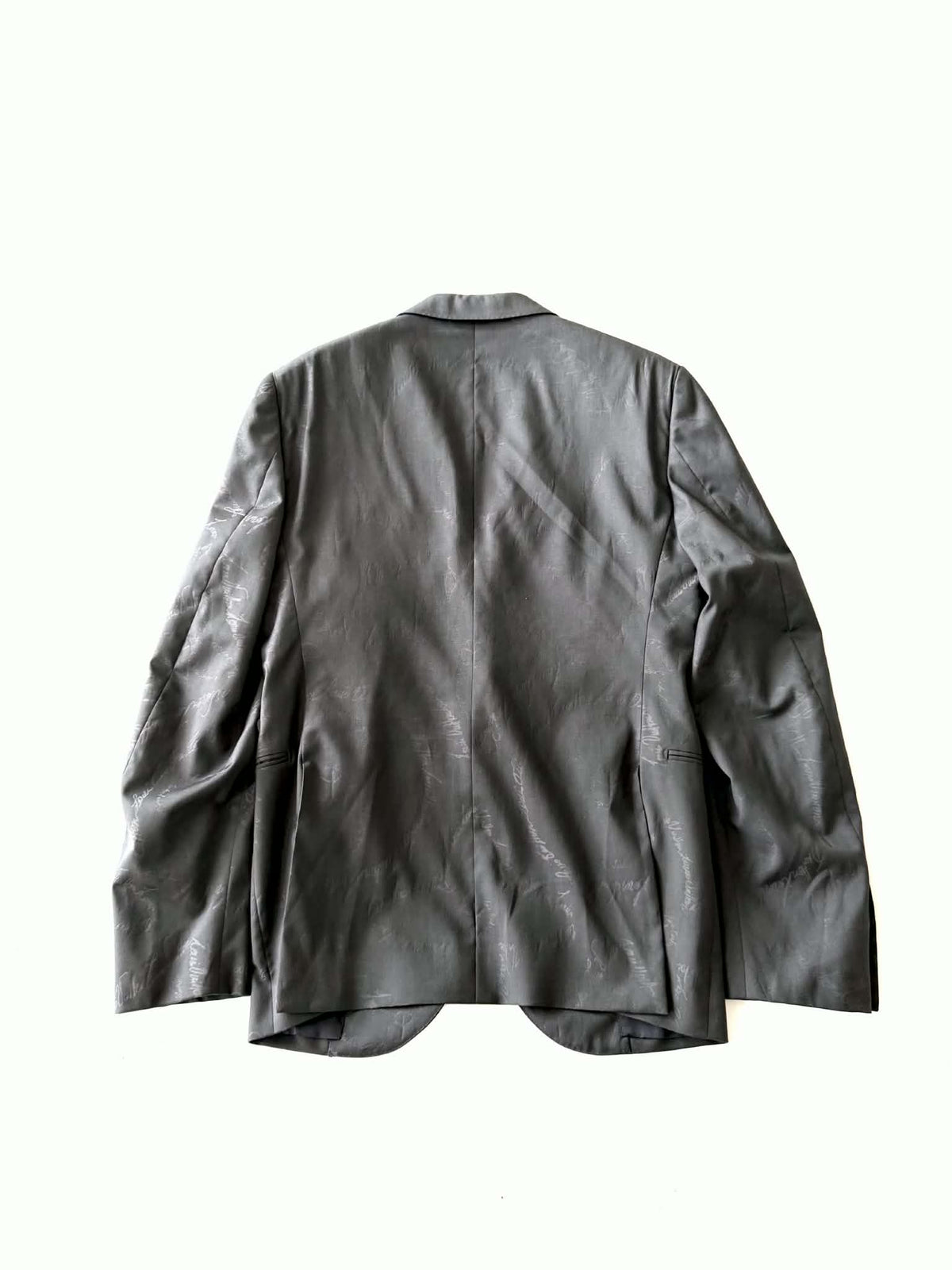 Louis Vuitton Pont Neuf Jacquard Script Gray Suit
